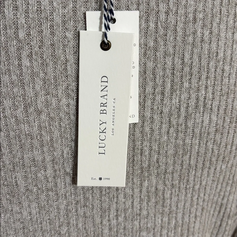 Lucky Brand Gray Ribbed Sweater